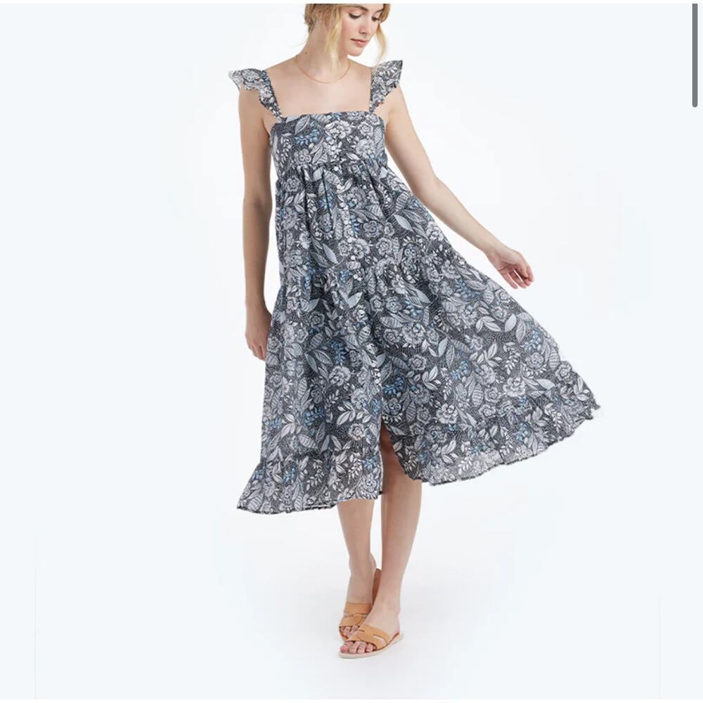 Summersalt Floral Gray Sleeveless Dress NWT